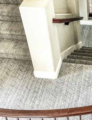 Carpeting on stairway including landings | Nielson Fine Floors | Lincoln, CA