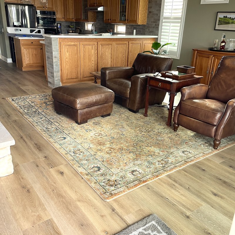 luxury vinyl floors on the kitchen