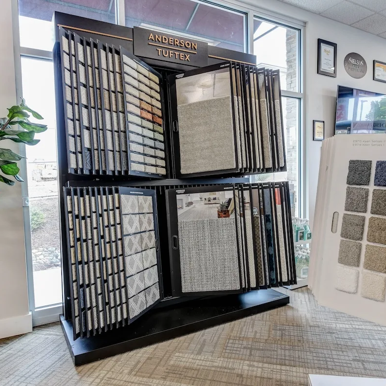 Anderson Tuftex carpet examples at shoowroom