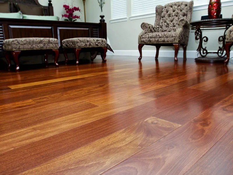 Santos mahogany wood floor exotic hardwood | Nielson Fine Floors | Lincoln, CA